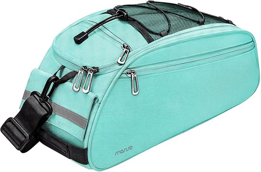 MOSISO Bike Rack Bag, Waterproof Bicycle Trunk Pannier Rear Seat Pouch Cycling Bike Carrier Backseat Storage Luggage Saddle Shoulder Bag