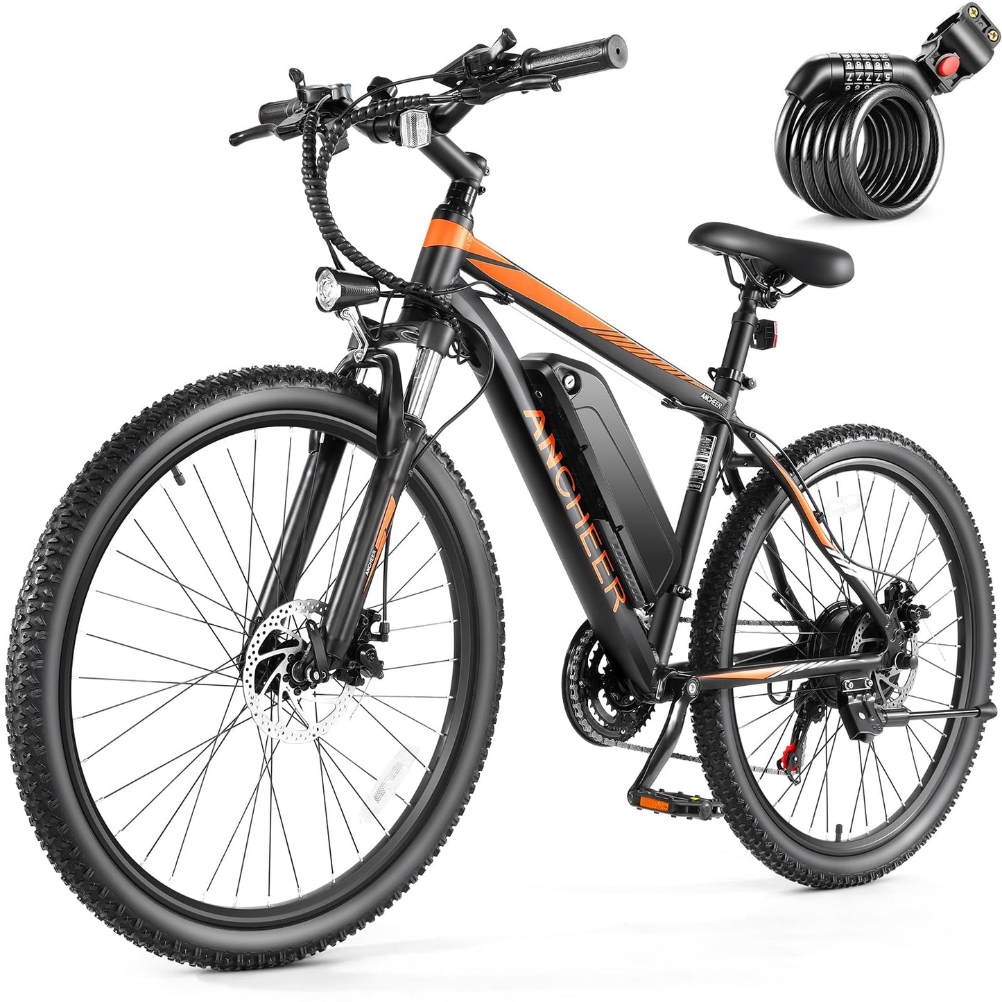 ANCHEER Electric Bike for Adults, [Peak 750W Motor] Electric Mountain Bike, 26" Sunshine Commuter Ebike, 55 Miles 20MPH Electric Bicycle with 48V/374Wh Battery, LCD-Display, 21 Speed