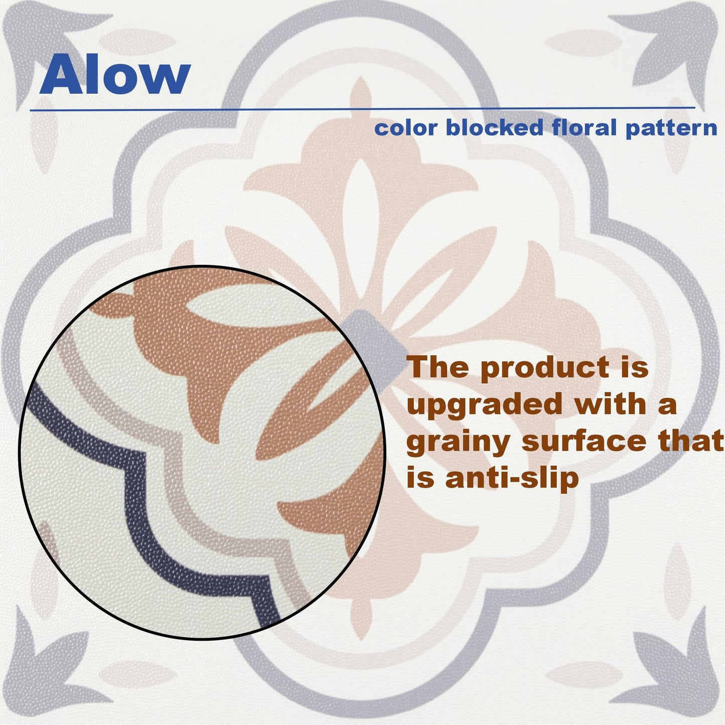 Alow Peel and Stick Floor Tile, Waterproof Peel and Stick Flooring, Self Adhesive Vinyl Flooring Easy to Install for Bathroom, Kitchen(11.8in X 11.8in, 10PCS)