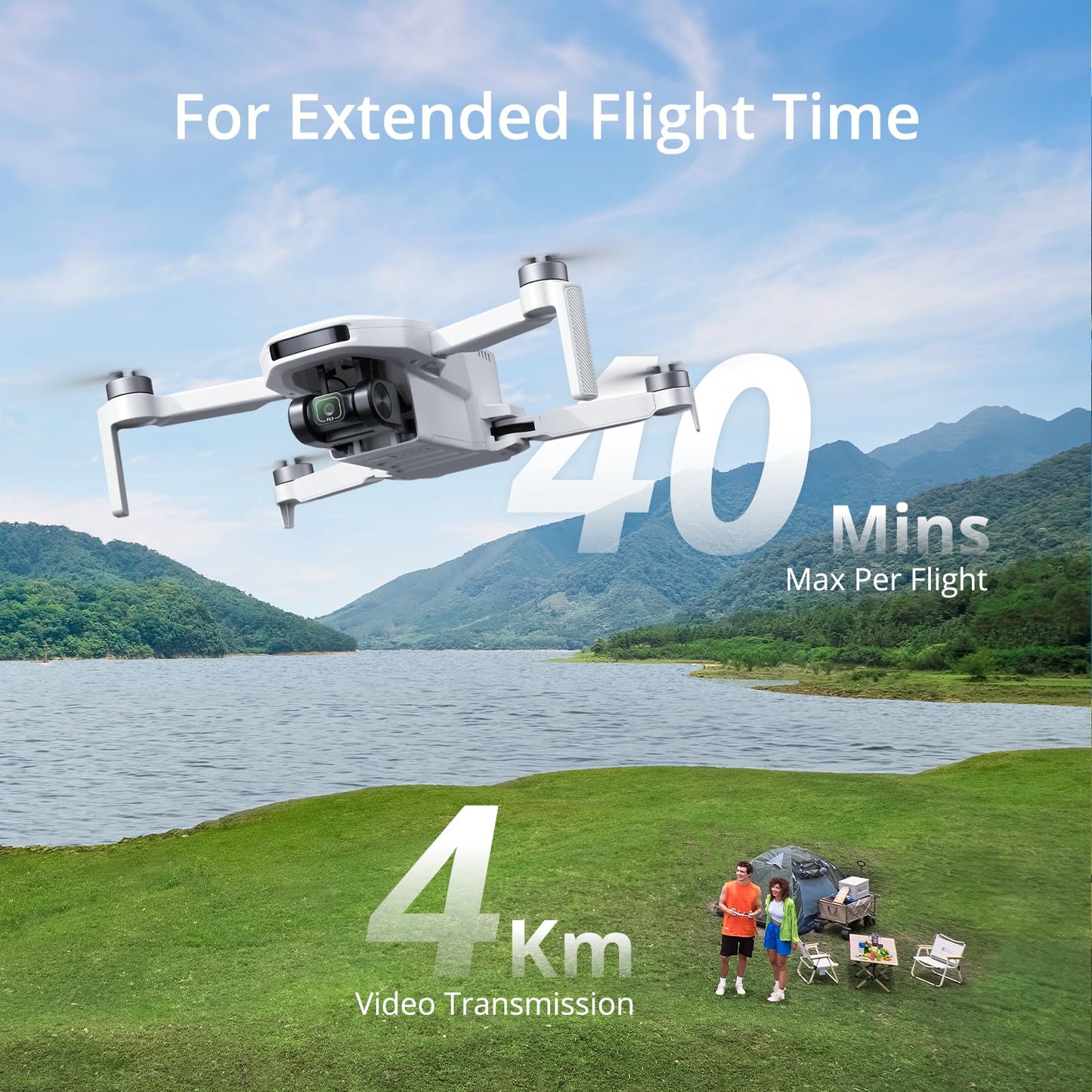 Potensic ATOM LT GPS Drone Under 249g, 2 Batteries 80 Mins, EIS 2.5K Camera, 4KM FPV Transmission, Brushless Motor, Auto Return, SurgeFly, Entry Level Foldable Drone for Adults Beginner, Expansion Kit