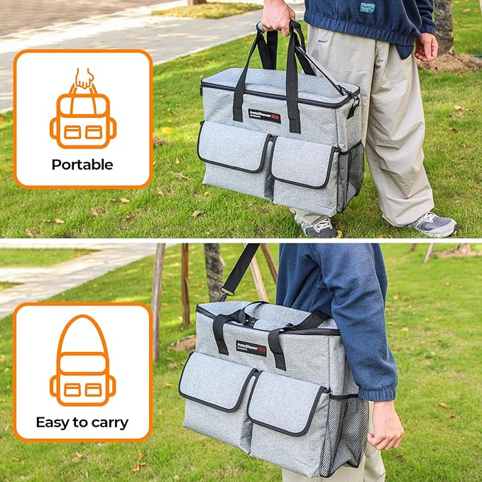 FOGATTI Camping Shower Tent with InstaShower GO Pro Portable Water Heater and Carrying Bag