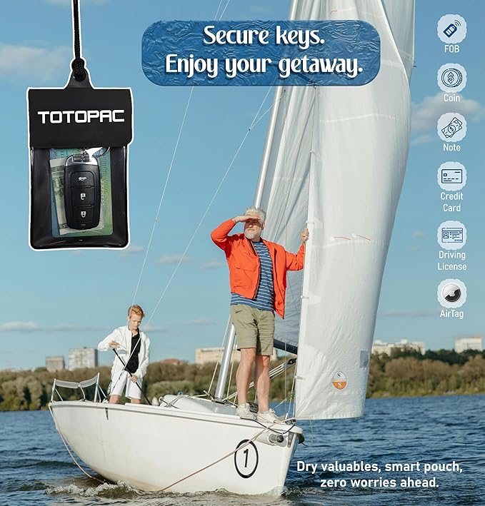 Waterproof Car Key FOB Pouch Submersible Dry Bag Holder for ID Credit Cards Cash Keys Case Swim Surf Floating Wallet