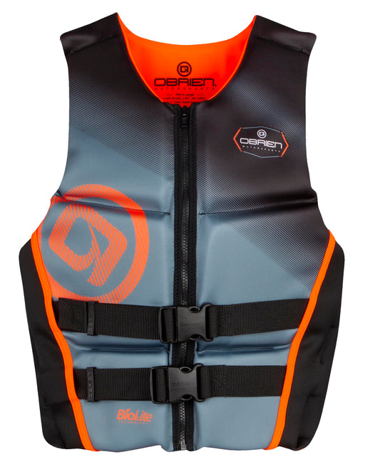 O'Brien Men's Flex V-Back Life Jacket - US Coast Guard Approved Level 70 Buoyancy - Water Sports Activity Including Boating, Paddle, Skiing, Surfing & Swimming