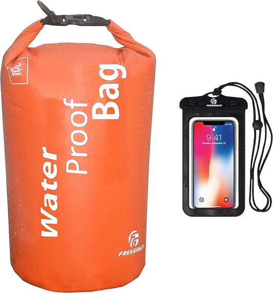 Waterproof Dry Bag - Lightweight Dry Sack with Seals and Waterproof Case - Float on Water - Keeps Gear Dry for Kayaking, Beach, Rafting, Boating, Hiking, Camping and Fishing