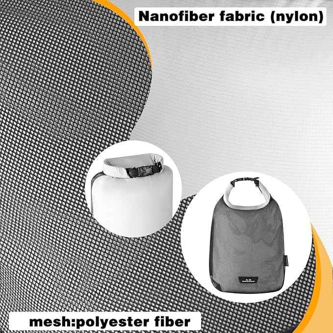 Waterproof dry sack Lightweight Dry Bag Soft and comfortable stuff sacks for backpacking Rafting Boating Camping（4L,8L） (Grey, 4L 8L)