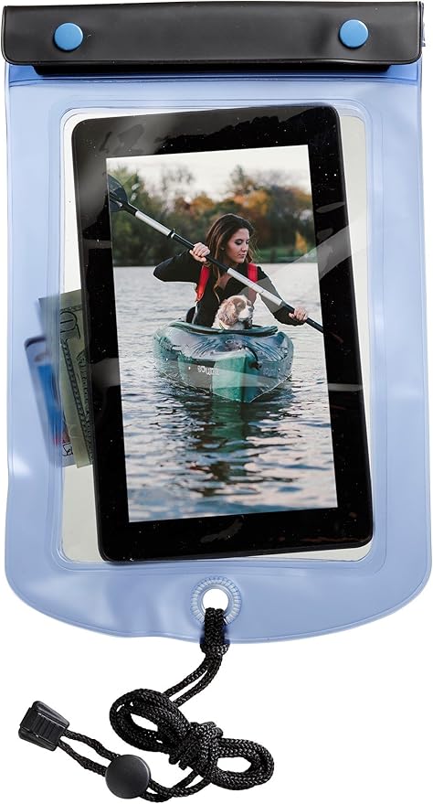 WaterSeals Waterproof Zip Multipurpose Pouch, Blue, Tablet (8x6.875)