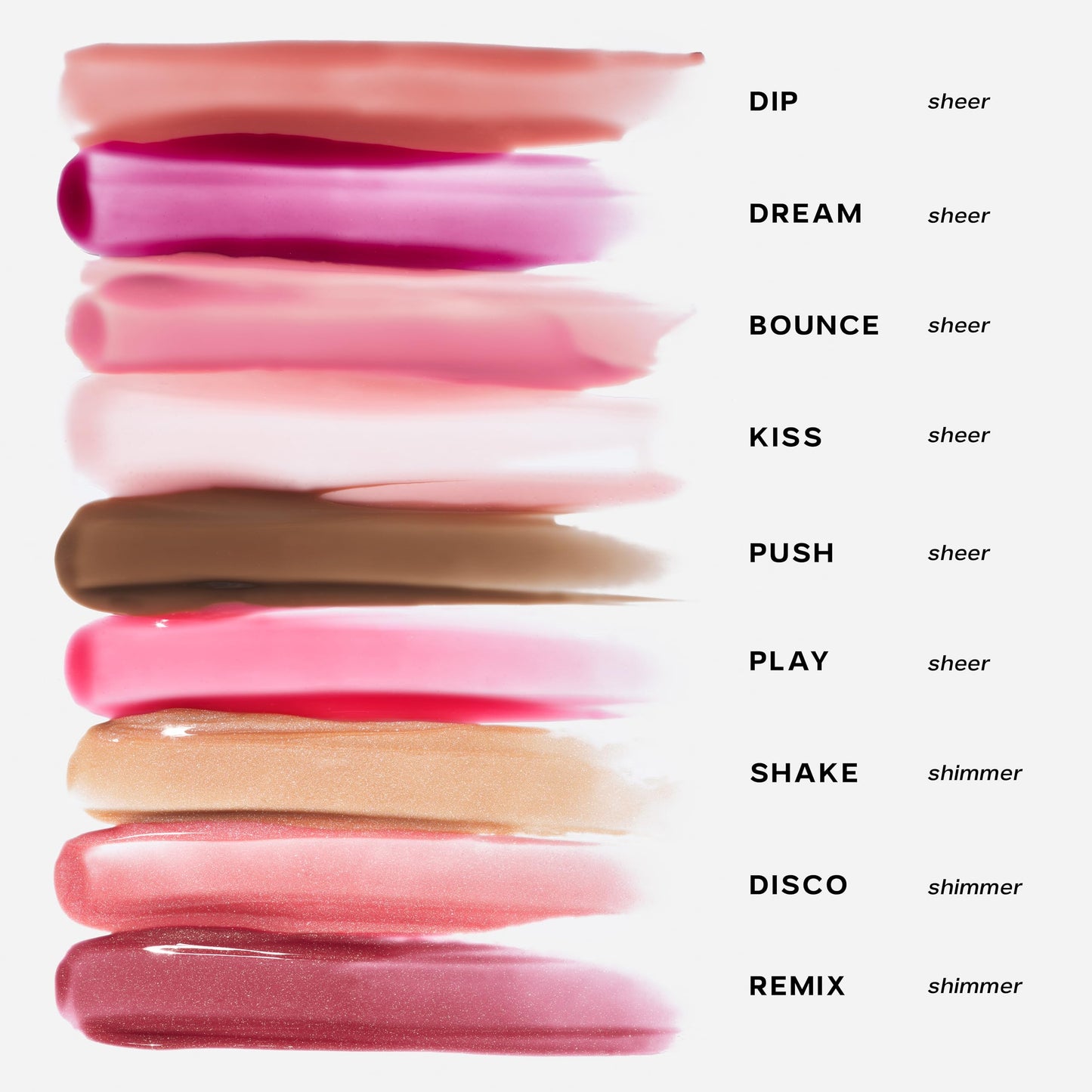 Saie Glossybounce High-Shine Hydrating Lip Gloss Oil - Sheer Tinted Lip Oil with Hyaluronic Acid + Jojoba Oil for Long-Lasting Moisture - Kiss (.17 oz)