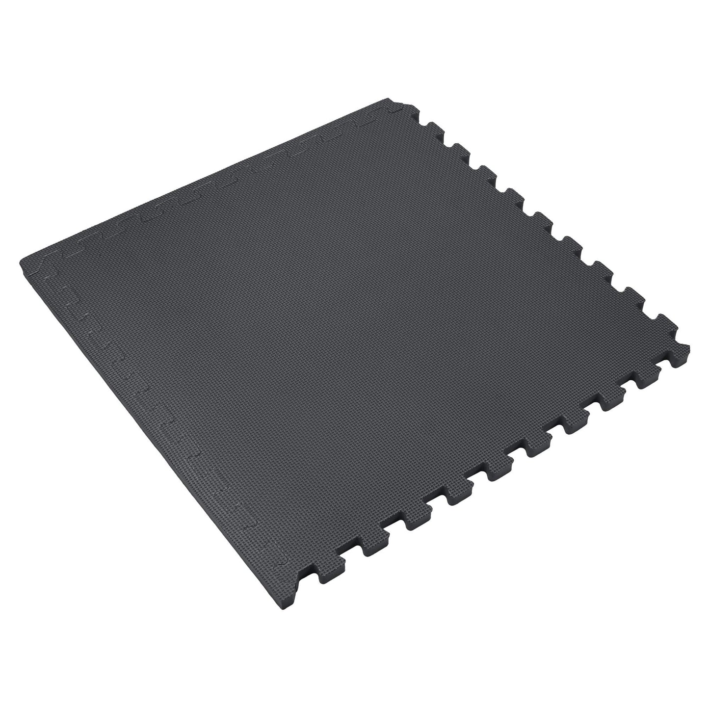 We Sell Mats 3/4 Inch Thick Multipurpose EVA Foam Floor Tiles, Interlocking Floor Mat for Indoor Gym and Home Use, 24 in x 24 in, Black, 48 Sq Ft