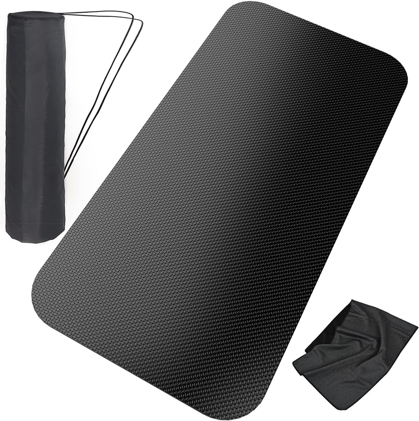 Protective Treadmill & Stationary Bike Mat - Waterproof, Suitable for Hardwood & Carpet, Ideal for Exercise & Jump Rope Use (Large - 75" X 32")