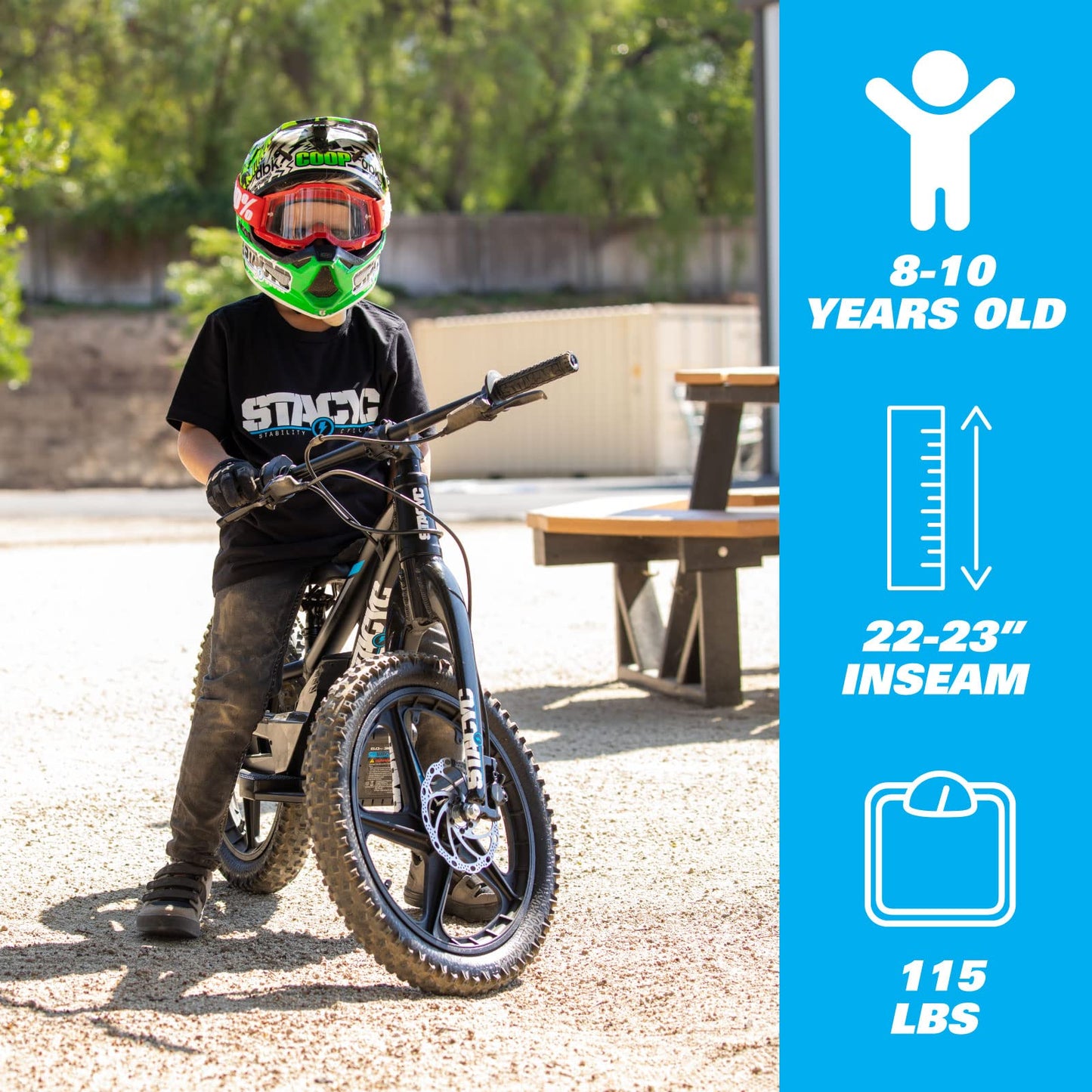 STACYC Brushless 18eDRIVE Electric Balance Bike for Kids Ages 8-10 Years Old