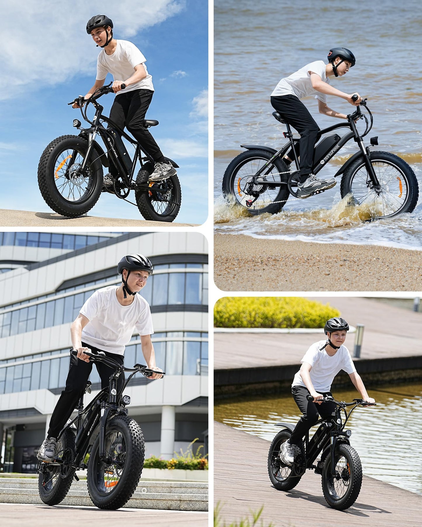 M10Pro Electric Bike for Adults 22Mph 1000W Peak Motor, 0-50° Adjustable Handlebar Mountain Ebike 375Wh Removable Battery 50 Miles Range 7 Speed Shift, 20x4.0 Fat Tire Adult Teenager Electric Bicycles