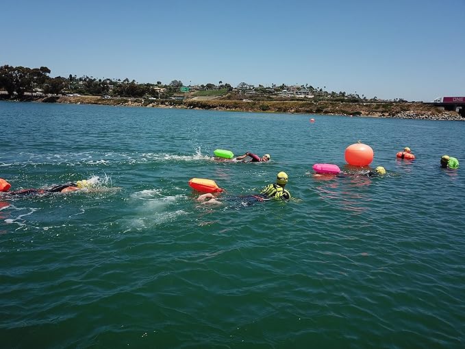 Zoot Ultra Swim Safety Buoy & Dry Bag, High-Visibility Open-Water Safety Floatation Device with Storage for Long-Distance Swimming Training Sessions (15L) - Neon Pink - 15L