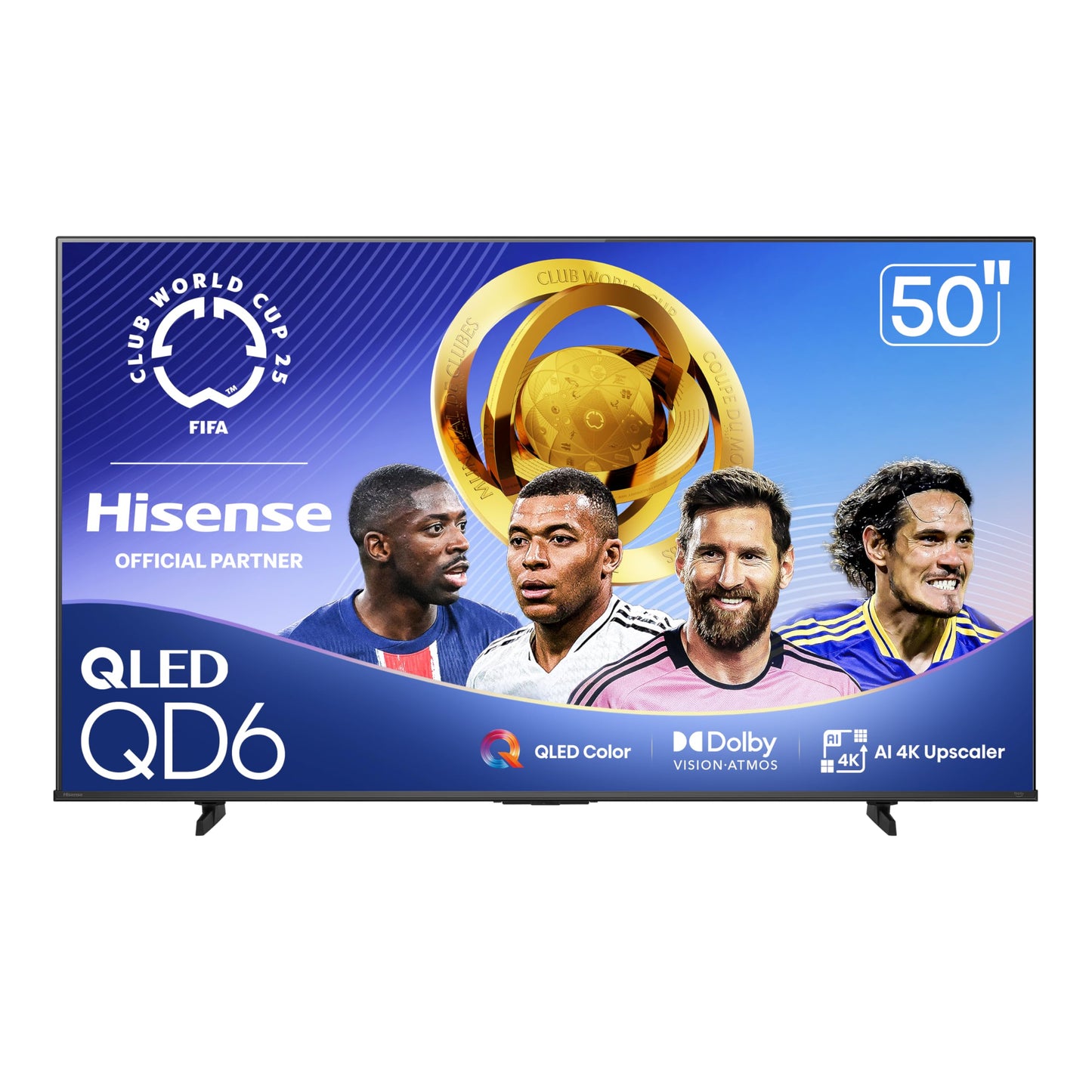 Hisense 50" Class QD6 Series (50QD6QF, 2025 Model) QLED 4K UHD Smart Fire TV, Voice Remote with Alexa, Dolby Vision, Dolby Atmos, Motion Rate 120, HDR 10+, Game Mode Plus, MEMC, VRR, ALLM