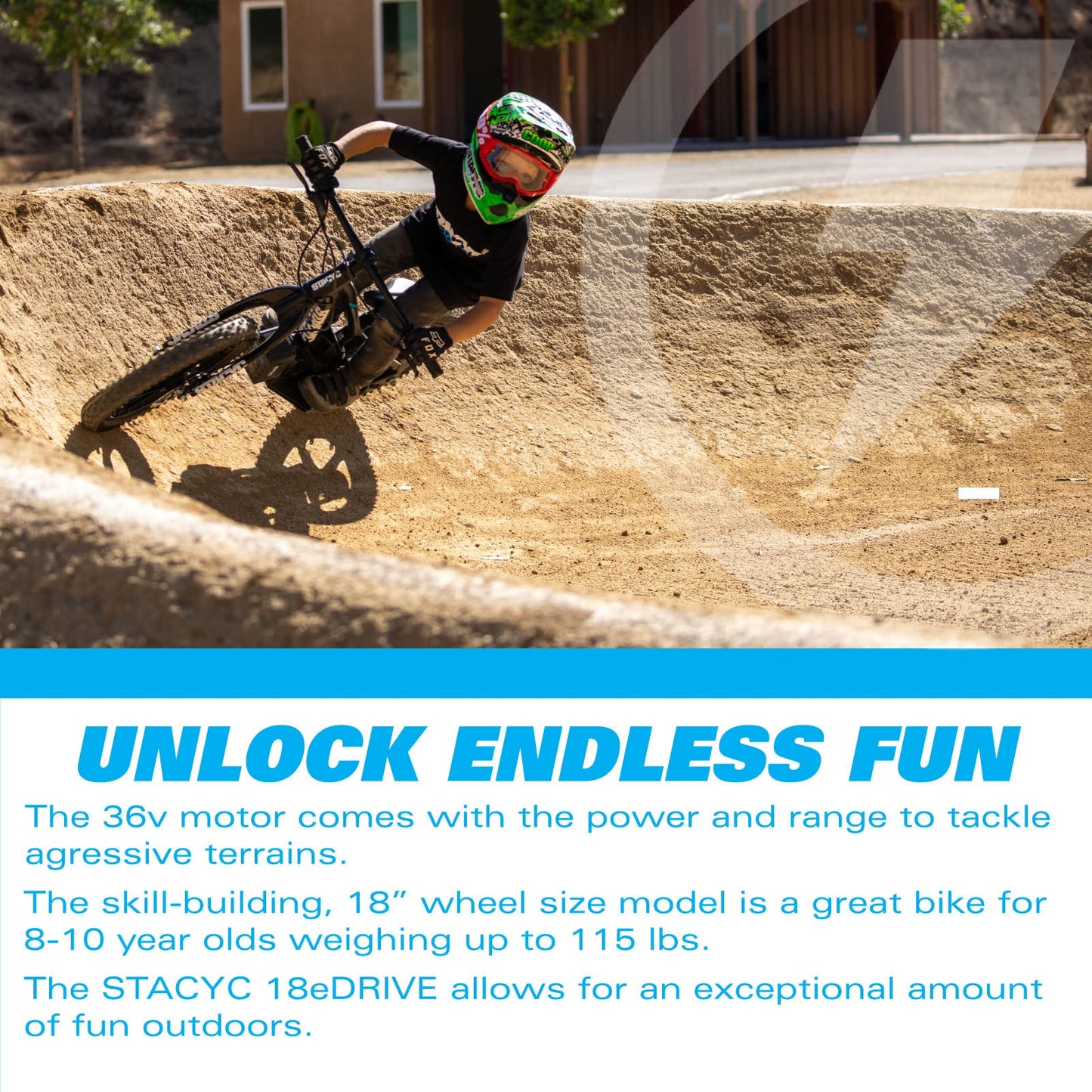 STACYC Brushless 18eDRIVE Electric Balance Bike for Kids Ages 8-10 Years Old
