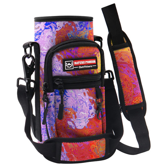 NATURE PIONEOR Water Bottle Carrier Holder Sleeve with Adjustable Strap25 32 40 oz, Insulated Water Bottle Holder Sling Bag
