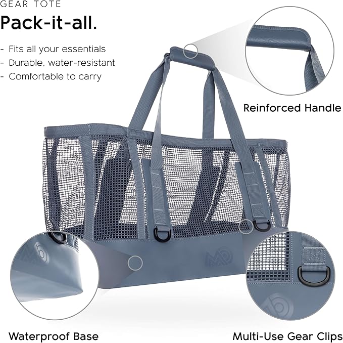 MISSION Boat Gear CASSI Heavy-Duty Outdoor Tote and Waterproof Marine-Grade Mesh Boat Bags