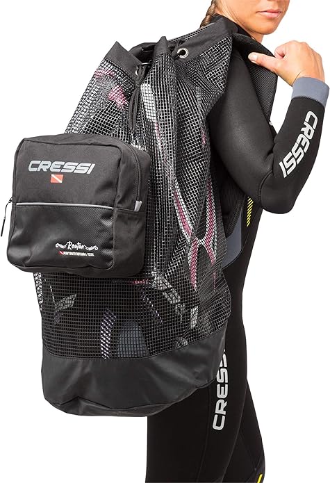 Cressi Heavy Duty Mesh Backpack 90 liters Capacity for Scuba Diving, Water Sport Gear | Roatan: designed in Italy