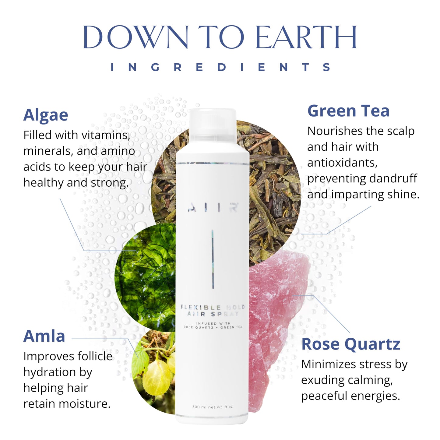 AIIR Styling Bundle, Texture Spray, Flexible Hold Hairspray, & Dry Texture Mousse, Volume & Light Hold For Thin Fine Hair, Soft Texture & Volume, Crystal Infused for Stronger, Healthier & Shinier Hair