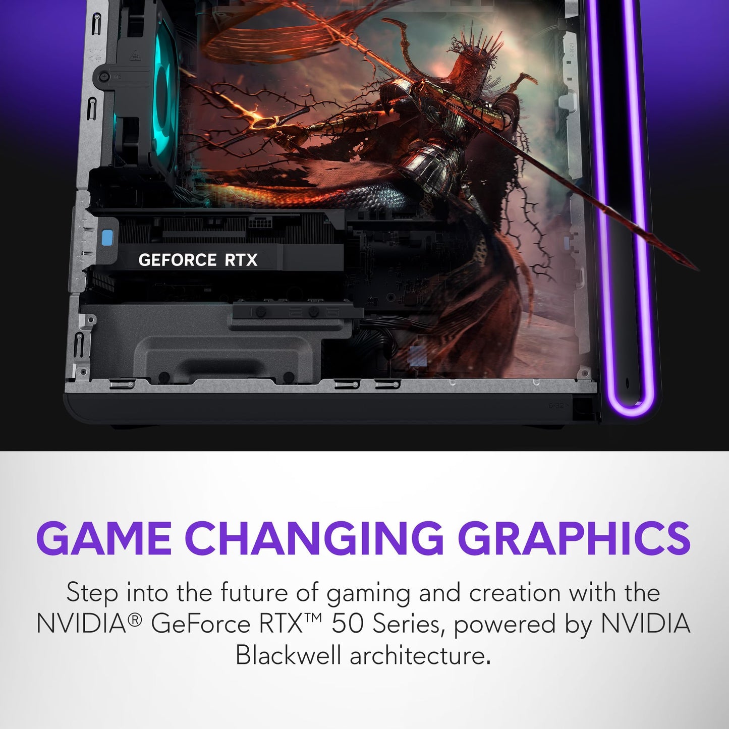 Alienware Aurora Gaming Desktop ACT1250 - Intel Core Ultra 9 285 Processor, Liquid Cooled, NVIDIA GeForce RTX 5080, 32GB DDR5 RAM, 1TB SSD, 1000W Platinum Rated PSU, Win 11 Home - Clear Panel