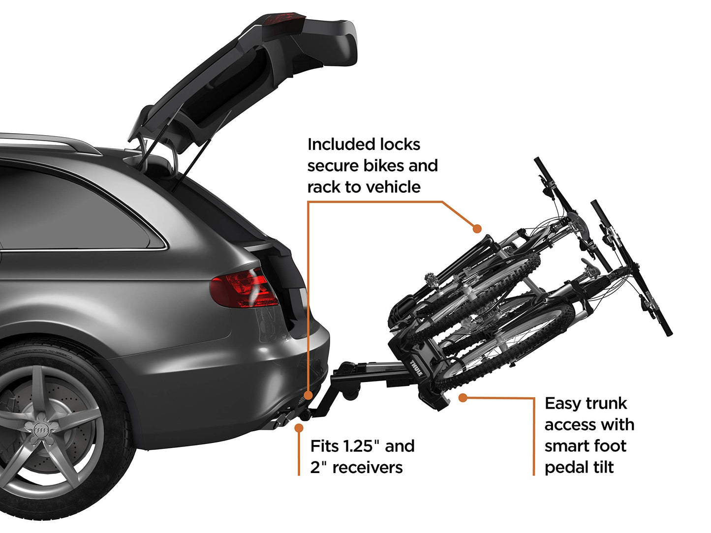 Thule EasyFold XT 2 Hitch Bike Rack , Black