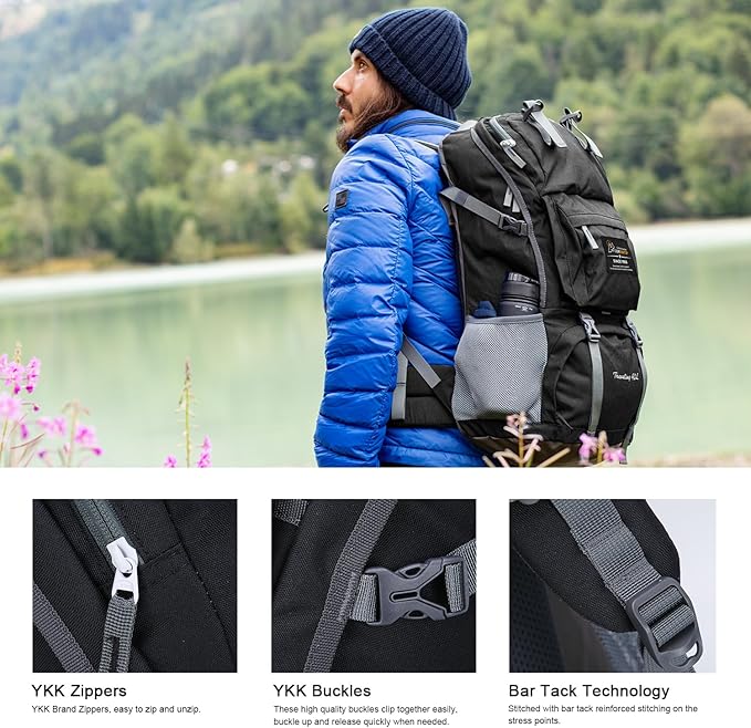 MOUNTAINTOP 40L Hiking Backpack Lightweight Travel Backpack for Men&Women Outdoor Camping Backpacking