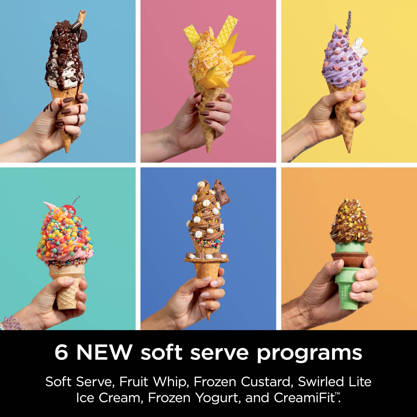 Ninja Swirl by CREAMi Ice Cream and Soft Serve Maker, Sorbet, Milkshake, Frozen Yogurt, Low Calories Program 13-in-1, Soft Serve Handle, (2) CREAMi Swirl 16oz Pints, For Kids & ALL NC701 (Renewed)