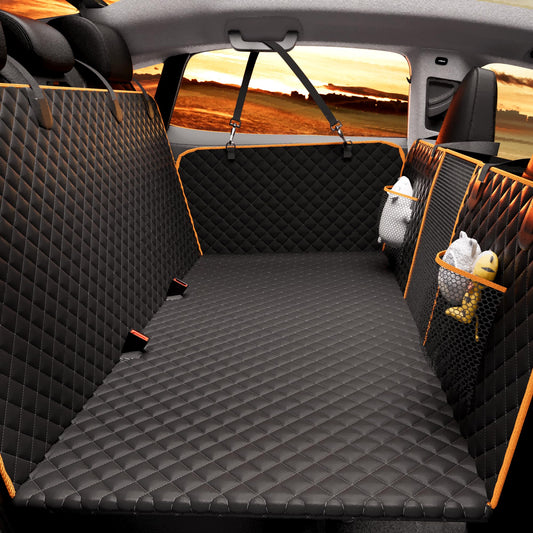 Back Seat Extender for Dogs,Holds 420lbs,Waterproof Dog Car Seat Cover for Back Seat with Hard Bottom,2025 Upgraded Material Dog Hammock for Car,Easy to Use and Clean