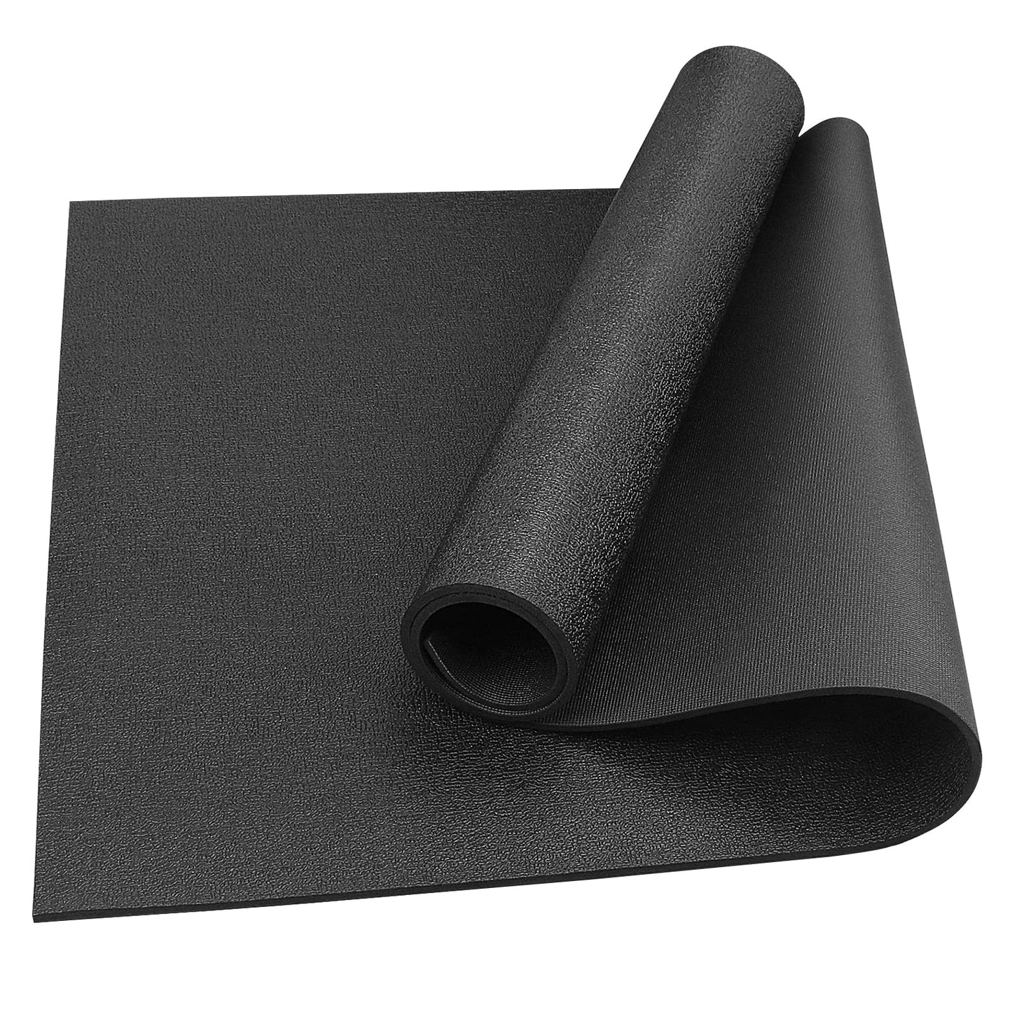 Treadmill Mat,60" x 30",6mm Thickness Exercise Equipment Mat for Carpet Hardwood Floors, Compatible with Walking Pad,Spin Bike,Elliptical Trainer,Rowing Machine