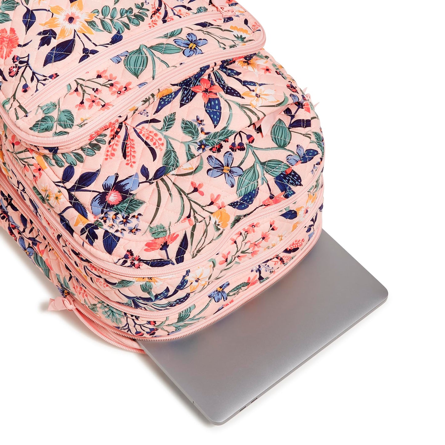 Vera Bradley Cotton XL Campus Backpack, Paradise Coral