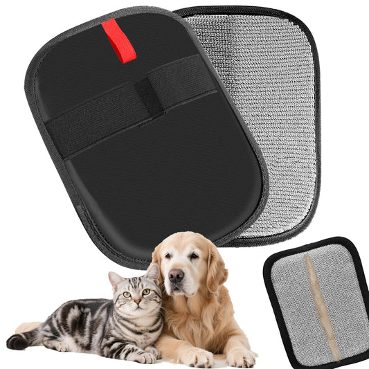 Aiwojiujiu 2 Pcs Upgraded Pet Hair Removal Glove, Washable Electrostatic Gloves Pet Hair for Cats & Dogs, Reusable Pet Hair Remover Tool for Carpet, Curtain, Clothing, Couch, Car Seat