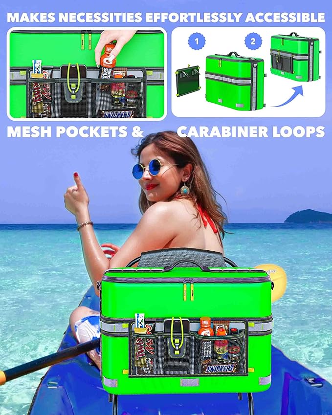 Skywin Kayak Cooler Behind Seat, Waterproof Cooler for Kayaking, Compatible with Lawn Chair Style Seats, Stores Drinks and Keeps Them Cool All Day