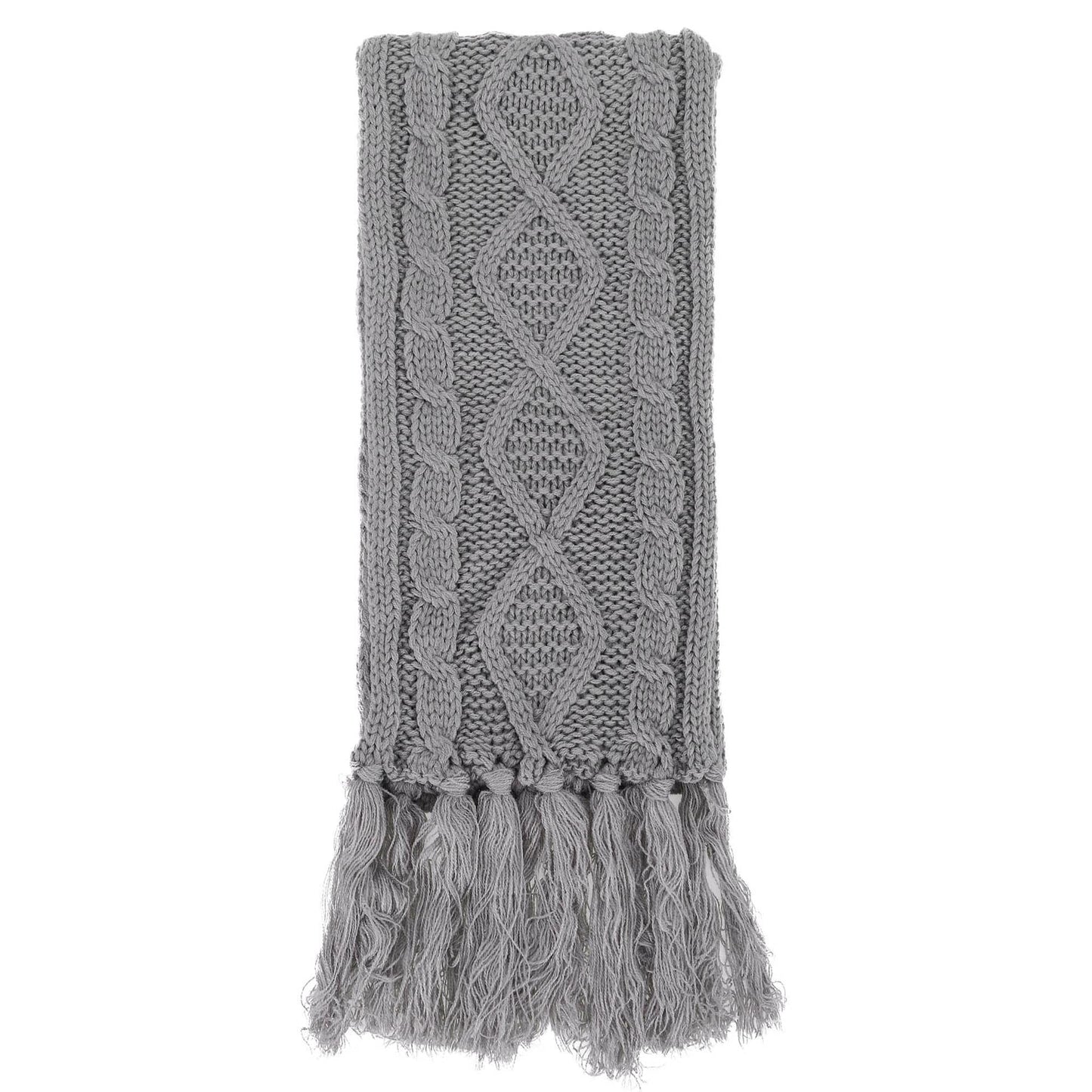 ANDORRA Women Soft Warm Thick Knitted Beanie Scarf & Gloves Winter Set,Grey