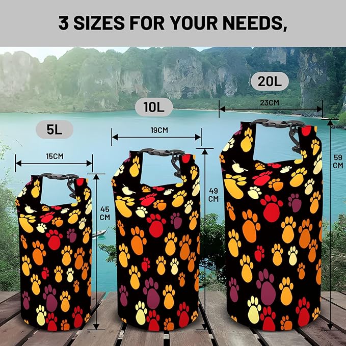 Waterproof Dry Bag,Roll Top Waterproof Backpack 2L/5L/10L/20L/30L/40L Floating Lightweight Bags for Kayaking, Boating, Fishing, Swimming Camping