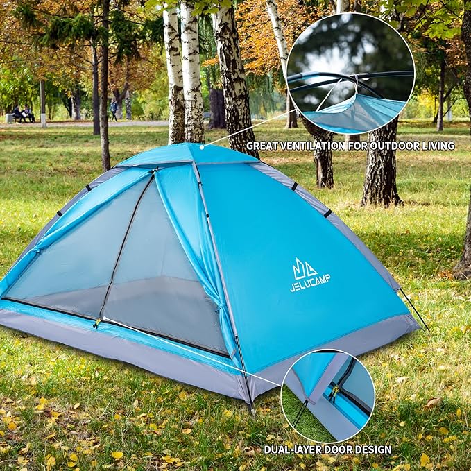 1/2/4/5/6 Person Dome Tents for Camping, Lightweight Portable Backpacking Tent, Small Easy Set Up Outdoor Waterproof Camping Hiking Tent for Adults