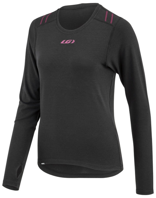 Louis Garneau, Women's 2004 Long Sleeve Bike Top, Black/Purple, Small