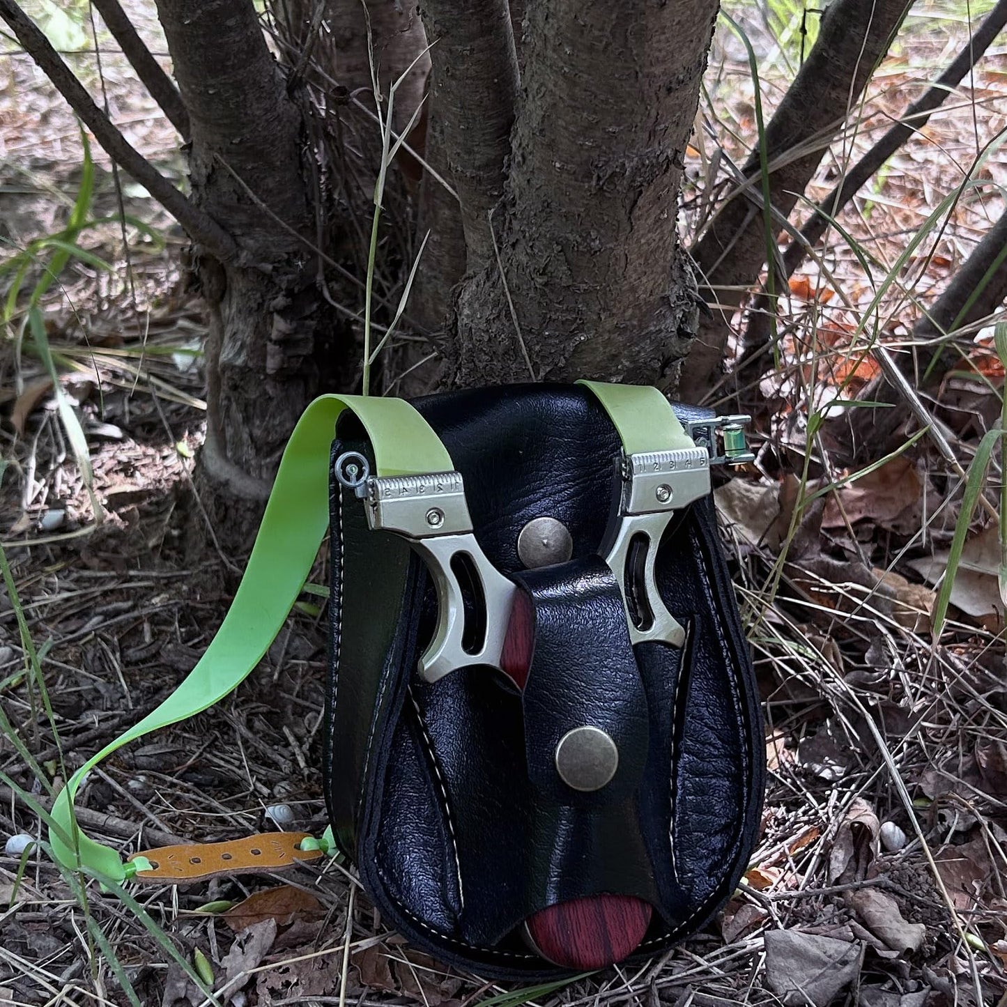 RCZZSUWE Slingshot, Hunting Sling Shot Set for Adults, Professional Stainless Steel Tactical Slingshots, High Velocity Catapult with Ammo Balls, Rubber Bands, Ammo Pouch, Target