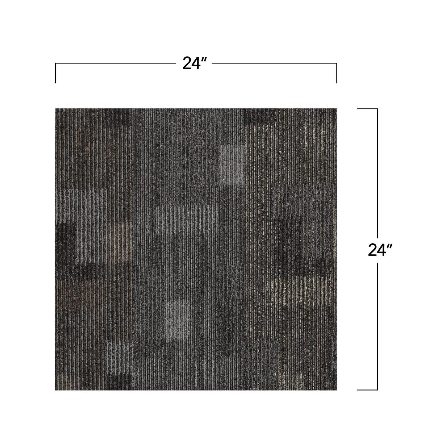 Mohawk Basics 24" x 24" Berber (Loop pile), 0.09" Pile Height, Carpet Tile, PET Fiber, Smoke Color, (24 Tiles), (96 sqft/carton)