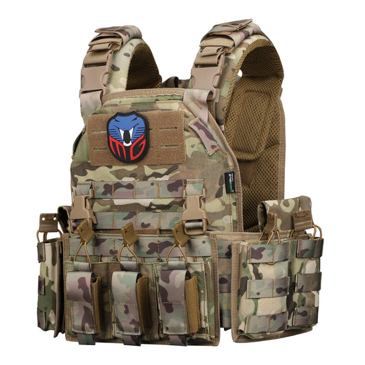 MGFLASHFORCE Tactical Vest Molle Airsoft Vest for Men (CP)