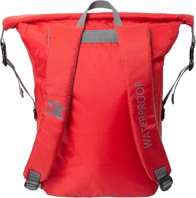 geckobrands Lightweight 30L Waterproof Backpack - Lightweight Watertight Outdoor Bag Hiking Traveling Light Water Activities