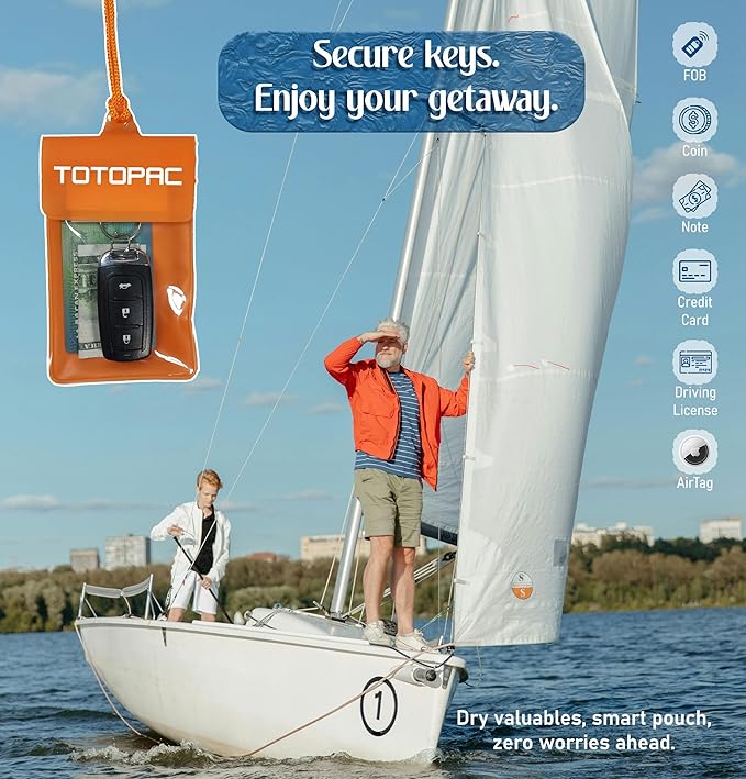 Waterproof Car Key FOB Pouch Submersible Dry Bag Holder for ID Credit Cards Cash Keys Case Swim Surf Floating Wallet