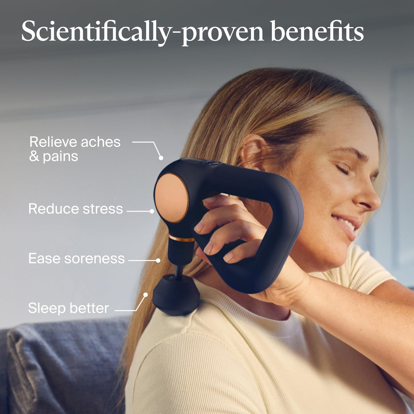 TheraGun Sense by Therabody - Deep Tissue Massage Gun with Preloaded Routines for Stress Relief, Pain Relief & Muscle Soreness in Neck, Back, Leg, Knee, and Shoulder (Black)