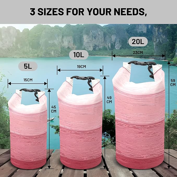 Waterproof Dry Bag,Roll Top Waterproof Backpack 2L/5L/10L/20L/30L/40L Floating Lightweight Bags for Kayaking, Boating, Fishing, Swimming Camping