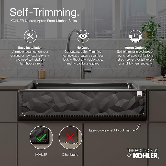 KOHLER K-25784-CM2 Cairn Sink, 36 in, Matte Brown