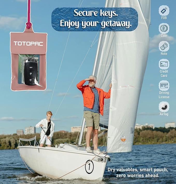 Waterproof Car Key FOB Pouch Submersible Dry Bag Holder for ID Credit Cards Cash Keys Case Swim Surf Floating Wallet