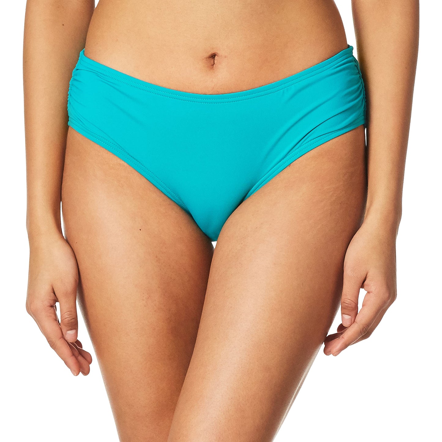 Calvin Klein Women's Side Shirred Bikini Swimsuit Bottom, Mediterranean, X-Large