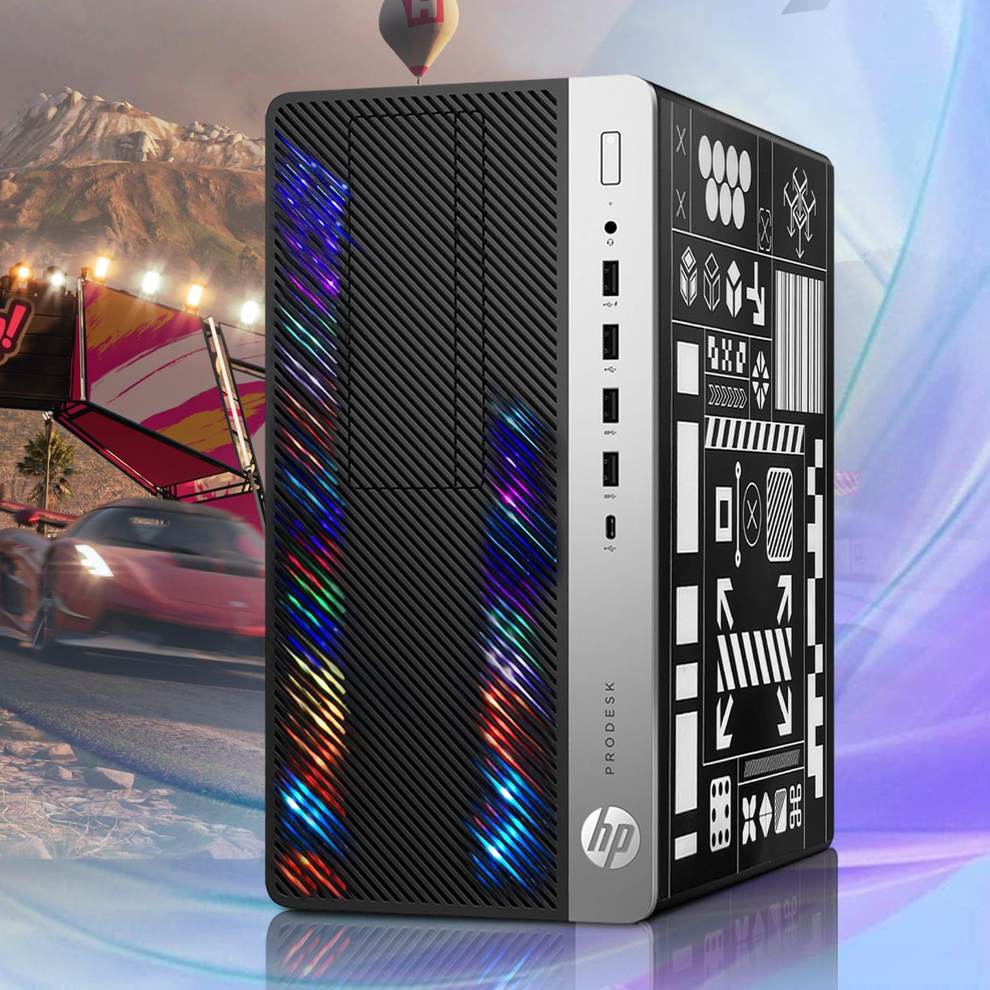HP RGB Gaming Desktop Computer, Intel Quad Core I5-6500 up to 3.6GHz, GeForce GT 1030 2G GDDR5, 32GB DDR4, 512G SSD + 3T HDD, RGB Keyboard & Mouse, 600M WiFi & Bluetooth 5.0, Win 10 Pro (Renewed)