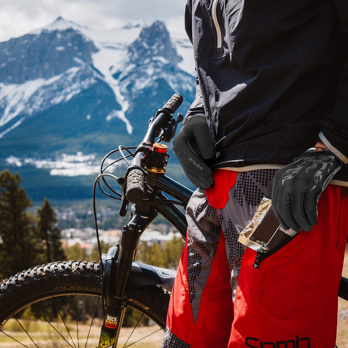 BEACE Cycling Gloves Bike Gloves Biking Gloves for Men Women with Touch Screen-Full Finger Mountain Bike Gloves Workout Gloves Road Bicycle Gloves with Anti-Slip silicone palm
