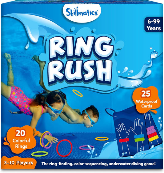 Skillmatics Ring Rush Diving Toys - Underwater Search and Find Game for Summer Fun, Swimming Pool Toys, Gifts for Kids, Boys, Girls Ages 6, 7, 8, 9 & Up