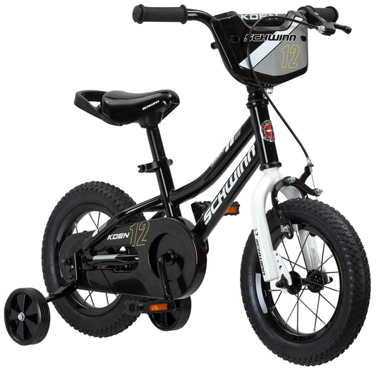 Schwinn Elm and Koen Bike or Balance Bike, 12-20 Inch Bike for Kids Ages 2-13, Black, Blue, Red, Teal, Pink or Purple, SmartStart Ergonomic Design, Adjustable Seat Grows with Child, Training Bicycle