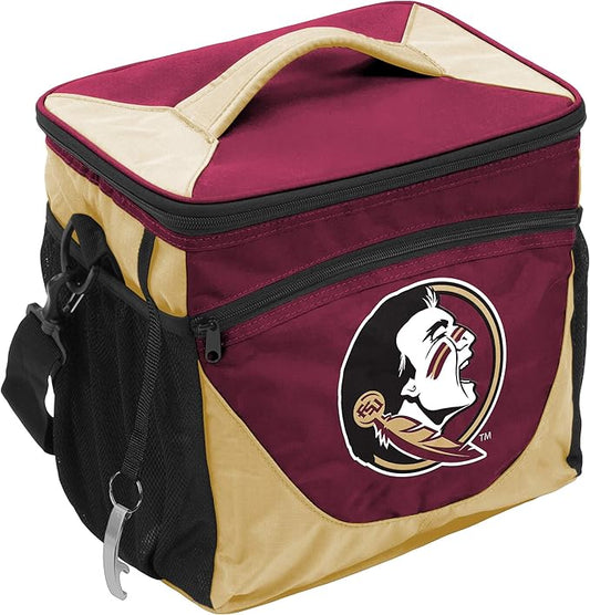 Logo Brands NCAA Unisex Adult 24-Can Cooler with Bottle Opener and Front Dry Storage Pocket, One Size, Multicolor